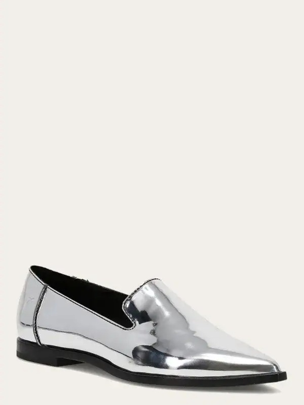 Frye Metallic Silver Pointed Slip-On Loafer size 10